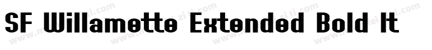 SF Willamette Extended Bold Italic字体转换